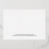 Goud Elegant Script Tekst Overlay Fotobruiloft Folie Uitnodiging (Achterkant)