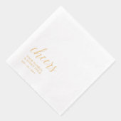Goud | Elegant Stylish Lettering Cheers Event Folie Servetten (Rechts)
