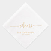 Goud | Elegant Stylish Lettering Cheers Event Folie Servetten (Rechts)