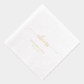 Goud | Elegant Stylish Lettering Cheers Event Folie Servetten (Rechts)
