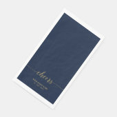 Goud | Elegant Stylish Lettering Cheers Event Napk Servet (Hoek)