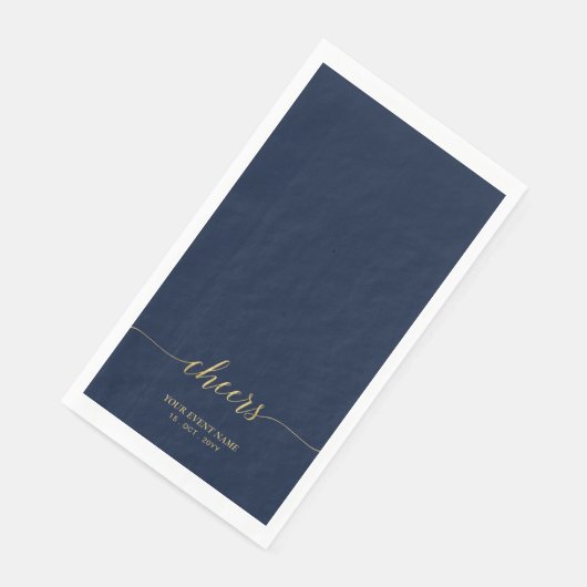 Goud | Elegant Stylish Lettering Cheers Event Napk Servet (Hoek)