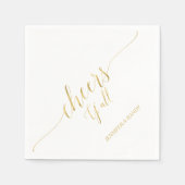 Goud | Elegant Stylish Lettering Cheers Y' all Servet (Voorkant)