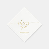 Goud | Elegant Stylish Lettering Cheers Y' all Servet (Hoek)