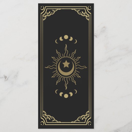 Goud Elegant Tarot Kaart Bruiloft (Achterkant)