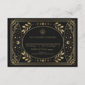 Goud Elegant Tarot Kaart Bruiloft RSVP (Voorkant)