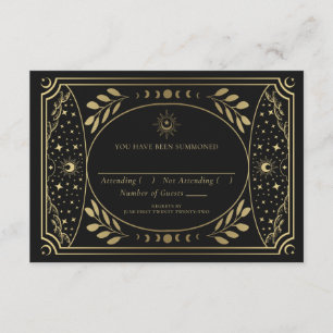 Goud Elegant Tarot Kaart Bruiloft RSVP