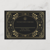 Goud Elegant Tarot Kaart Bruiloft RSVP (Voorkant)