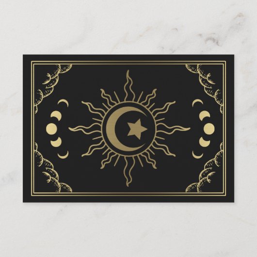 Goud Elegant Tarot Kaart Bruiloft RSVP (Achterkant)