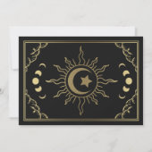 Goud Elegant Tarot Kaart Bruiloft RSVP (Achterkant)
