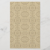 Goud elegant Victoriaans nieuw gegraveerd uiterlij Briefpapier (Voorkant)