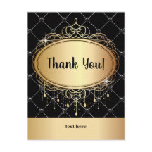 goud, elegant, zwart, glitter, bedankt!