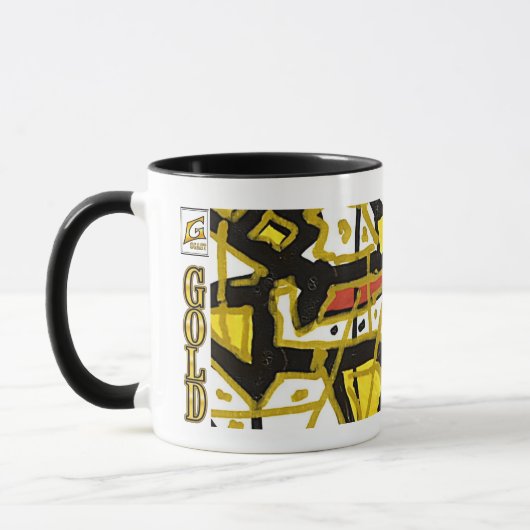 GOUD – Elegante Abstracte Mok (Links)
