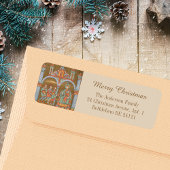 Goud Elegante Religieuze Vrolijke Kerst Driekoning Etiket