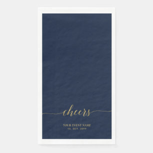 Goud Elegante stijlvolle lettertypografie Cheers Servet