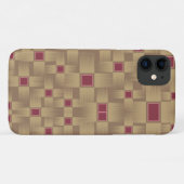 Goud en Abstract Geometrisch Weave van Bourgogne Case-Mate iPhone Case (Achterkant (horizontaal))