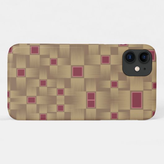 Goud en Abstract Geometrisch Weave van Bourgogne Case-Mate iPhone Case (Achterkant (horizontaal))