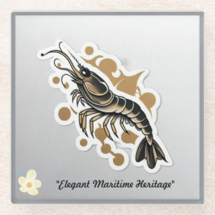 "Goud en anker" Glazen Onderzetter