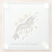 "Goud en anker" Glazen Onderzetter (Achterkant)