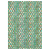 Goud en Aqua Art Deco Geometric Tafelkleed (Voorkant)