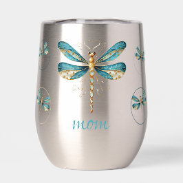 Goud en Aqua Dragonflies Collage