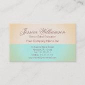 Goud en Aqua Elegant, hedendaagse Dame's Chic Visitekaartje (Voorkant)