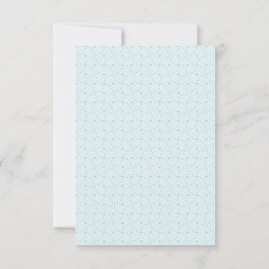 Goud en Aqua Lijst Wedding RSVP (Achterkant)