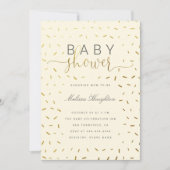 Goud en beige Sprinkle Genderneutraal Baby shower Kaart (Voorkant)