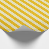 Goud- en beige strepen cadeaupapier (Hoek)
