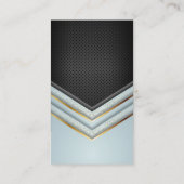 Goud en bespaarde luxe geometrisch visitekaartje (Achterkant)
