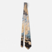 Goud en blauw abstract stropdas (Achterkant)