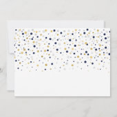 Goud en blauw ballon Modern Adult Birthday Party Kaart (Achterkant)