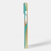 Goud en blauw Blauwgroen Case-Mate iPhone Case (Achterkant / Links)
