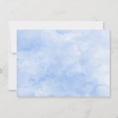 Goud en blauw Floral Rozen Bridesmaid Kaart (Achterkant)