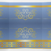 Goud en Blauw Foto Lief 16 Feestuitnodiging Drieluik Uitnodiging (Binnenkant midden)