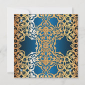   goud en blauw gelooid Jubileum Kaart (Achterkant)