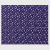 Goud en Blauw Hemels Cadeaupapier (Vlak)