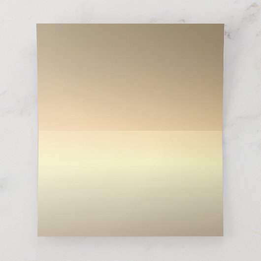 Goud en blauw huwelijk plaatskaartje (Binnenkant ongevouwen)