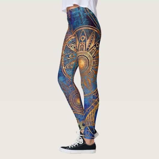 Goud en blauw leggings (Links)