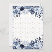 Goud en blauw | Lichten, Jubileum van het Floral W Kaart (Achterkant)