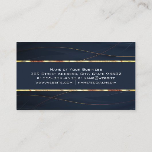 Goud en blauw | Luxemburg Visitekaartje (Achterkant)