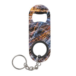 Goud en blauw mini flessenopener