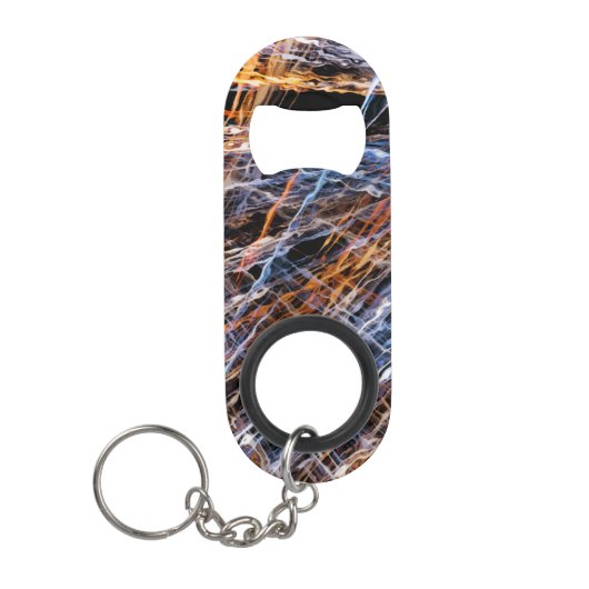 Goud en blauw mini flessenopener (Voorkant)