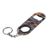 Goud en blauw mini flessenopener (Voorkant Gekanteld)