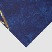 Goud en Blauw Moderne Elegante Decoupage Custom Tissuepapier (Detail)