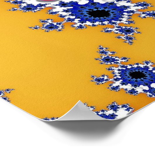 Goud en blauw oog poster (Hoek)