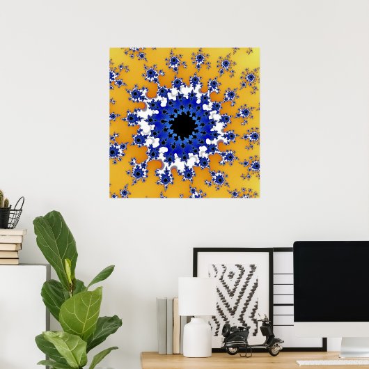 Goud en blauw oog poster (Thuiskantoor)