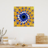 Goud en blauw oog poster (Keuken)