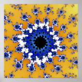 Goud en blauw oog poster (Voorkant)