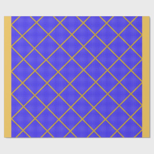 Goud en blauw opvulpapier cadeaupapier (Vlak)